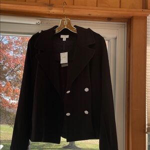 J. Jill Black Blazer with Silver Buttons